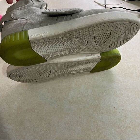 Adidas Tubular Invader Strap gray suede shoes size 10.5 men’s sneakers - Picture 7 of 8